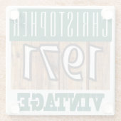 Naam met jaar 1971  glas Onderzetter Glazen Onderzetter (Achterkant)