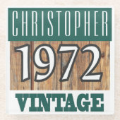 Naam met jaar 1972  glas Onderzetter Glazen Onderzetter (Voorkant)