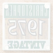 Naam met jaar 1975  glas Onderzetter (Achterkant)