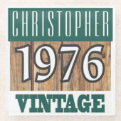 Naam met jaar 1976  glas Onderzetter Glazen Onderzetter (Voorkant)