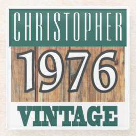 Naam met jaar 1976  glas Onderzetter Glazen Onderzetter