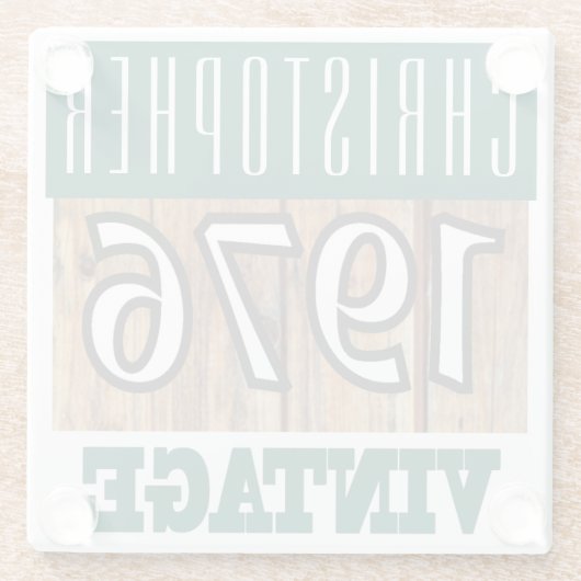Naam met jaar 1976  glas Onderzetter Glazen Onderzetter (Achterkant)