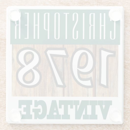 Naam met jaar 1978  glas Onderzetter (Achterkant)