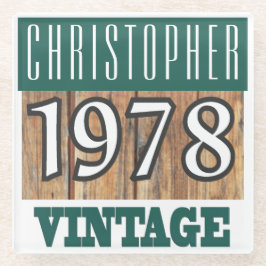 Naam met jaar 1978  glas Onderzetter Glazen Onderzetter