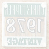 Naam met jaar 1978  glas Onderzetter Glazen Onderzetter (Achterkant)