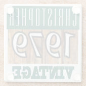 Naam met jaar 1979  glas Onderzetter Glazen Onderzetter (Achterkant)
