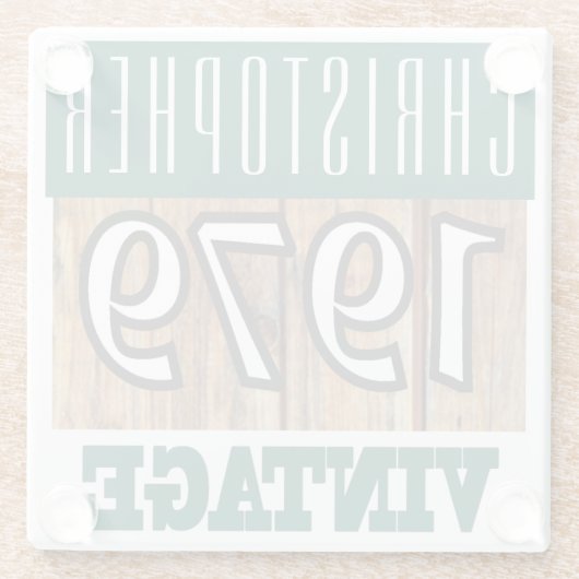 Naam met jaar 1979  glas Onderzetter Glazen Onderzetter (Achterkant)