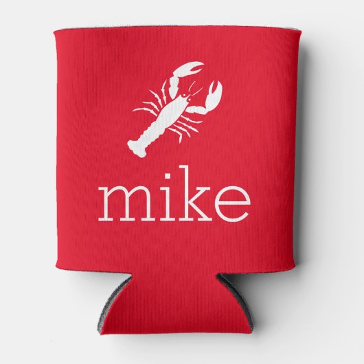 Naam met Lobster Blikjeskoeler (Voorkant)