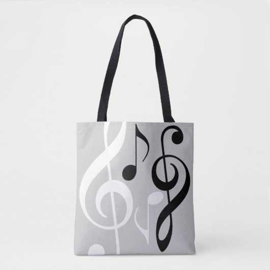Naam met Musical Notes-boek. Tote Bag (Voorkant)
