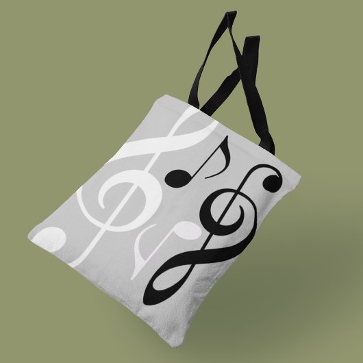 Naam met Musical Notes-boek. Tote Bag
