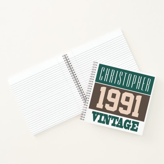 Naam met  Notitieboek 1991 (Binnen)