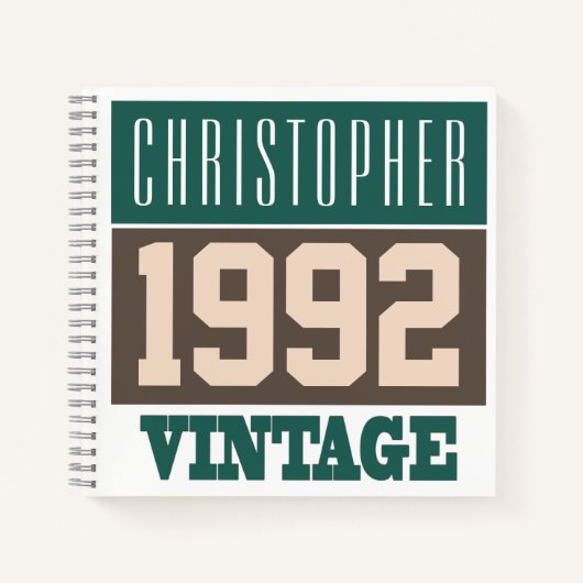 Naam met  Notitieboek 1992 (Voorkant)