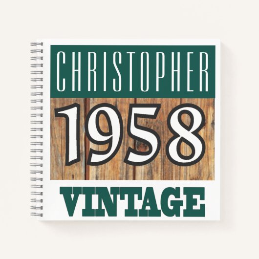 Naam met  Notitieboek jaar 1958 (Voorkant)