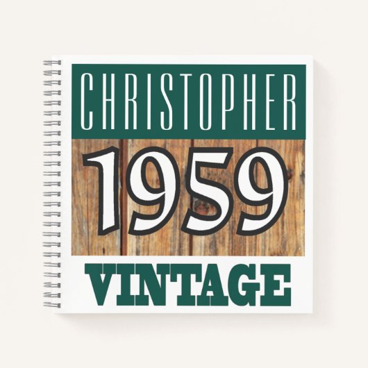 Naam met  Notitieboek jaar 1959 (Voorkant)