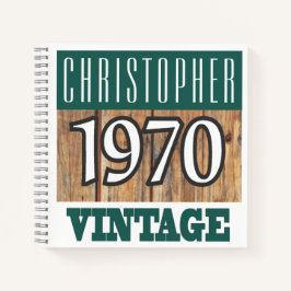 Naam met  Notitieboek jaar 1970