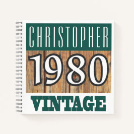 Naam met  Notitieboek jaar 1980