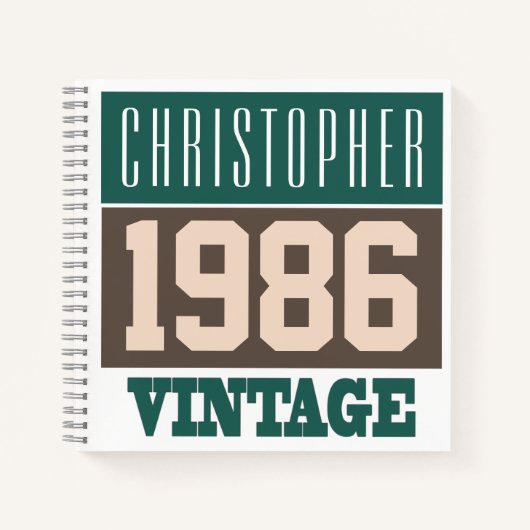 Naam met  Notitieboek jaar 1986 (Voorkant)