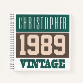 Naam met  Notitieboek jaar 1989 (Voorkant)