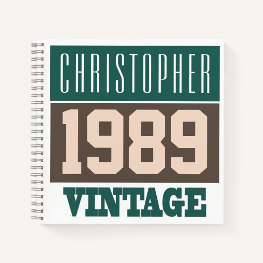 Naam met  Notitieboek jaar 1989 (Voorkant)