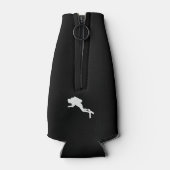 Naam met Scuba-duiker Flesjeskoeler (Achterkant)