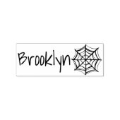 Naam met Spiderweb Cobbol Cool Halloween Rubberstempel (Afrduk)