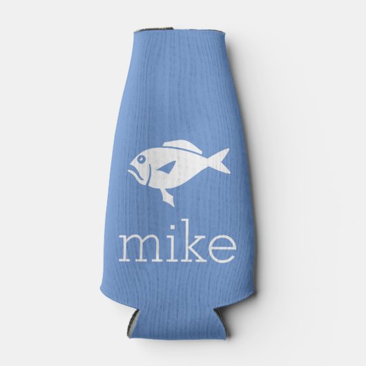 Naam met vis flesjeskoeler (Voorkant)
