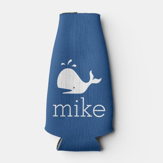 Naam met walvis flesjeskoeler (Voorkant)