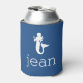 Naam met zeemeermin blikjeskoeler (Blikje Voorkant)