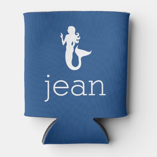 Naam met zeemeermin blikjeskoeler (Voorkant)