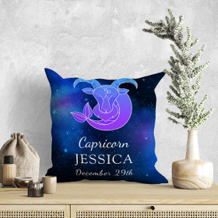 Naam met Zodiac-teken Capricorn Gift Sierkussen