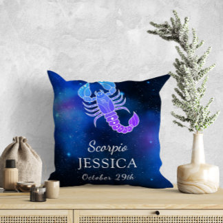 Naam met Zodiac-teken Scorpio Gift Sierkussen