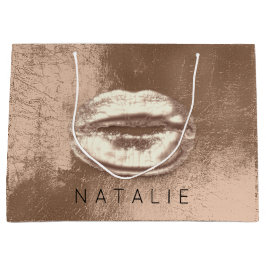 Naam Metal Kiss Lips Choclate Skinny Bronze Gold Groot Cadeauzakje