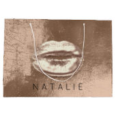 Naam Metal Kiss Lips Choclate Skinny Bronze Gold Groot Cadeauzakje (Achterkant)