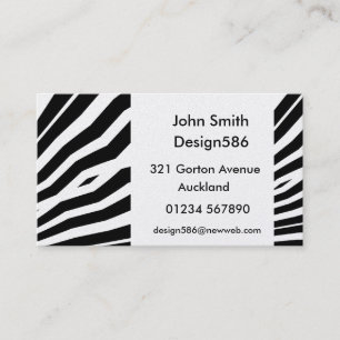naam Metallic zebra print Business Visitekaartje