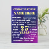 Naam/mijlpaal aanpassen 12 Step Recovery Kaart (Staand voorkant)