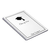 Naam Minimalistisch Afstudeerder Pet klasse 2023 Notitieboek (Rechterzijde)