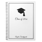 Naam Minimalistisch Afstudeerder Pet klasse 2023 Notitieboek (Voorkant)