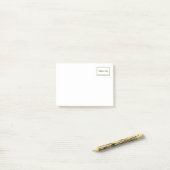 Naam Minimalistisch Gold Lijst Post-it® Notes (Op bureau)