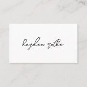 Naam minimalistisch handboek voor professionele ha visitekaartje (Voorkant)