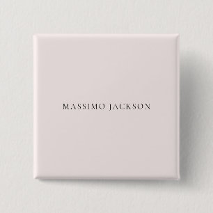 Naam Minimalistisch Modern Eenvoudig Eenvoudige Pa Vierkante Button 5,1 Cm