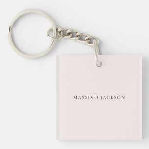 Naam Minimalistisch Modern Eenvoudig Pastelkleur Sleutelhanger