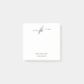Naam minimalistisch monogram post-it® notes (Voorkant)
