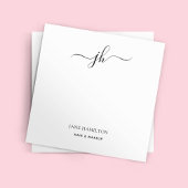 Naam minimalistisch monogram post-it® notes