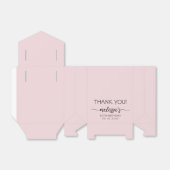 Naam minimumaantal dagen roze mosterd bedankdoosjes (Uitgevouwen)