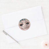 Naam Mink Lashes Extension Drips Roos Bedankt Ronde Sticker (Envelop)