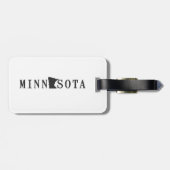 Naam Minnesota met State Shaped Letter Bagagelabel (Achterkant horizontaal)