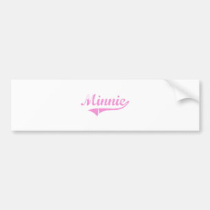 Naam minnie Classic stijl Bumpersticker