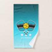  naam Mint Pickleball Paddle Handdoek (Handdoek)