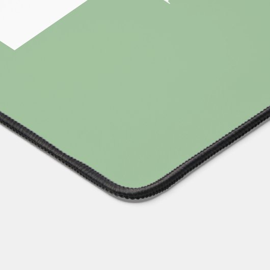 Naam mintgroen kalligrafiescript bureaumat (Hoek)