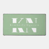 Naam mintgroen kalligrafiescript bureaumat (Voorkant)